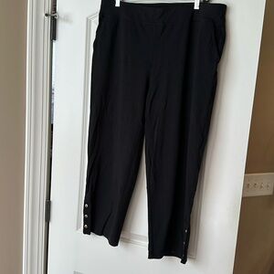 Chico’s wide leg pull-on knit black pants